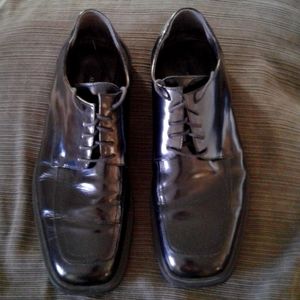 Alfani Black Leather Mens Oxford Dress Shoes